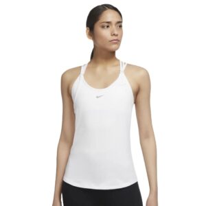 Nike Women's Dri-FIT One Luxe Slim Fit Strappy Tank Top (White) Size XL