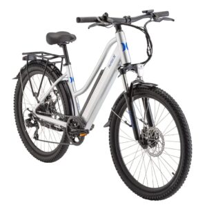 Hurley J-Bay E Electric E-Bike, 7 Speed, Disc Brakes (Silver, M / 16" Fits 5'2″-5'10″)