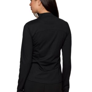 RBX Women's Running Jacket Lightweight Yoga Jacket With Zipper Pockets Seamed Black M