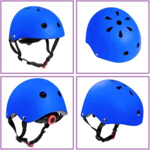 Kids Bike Helmet Skateboard Knee Pads - Kids Helmet Elbow Pads Wrist Guards Adjustable for 5~15yrs Girl Boy Kids Protective Gear Set for Sport Cycling Bike Roller Skating Scooter