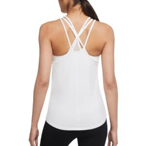 Nike Women's Dri-FIT One Luxe Slim Fit Strappy Tank Top (White) Size XL