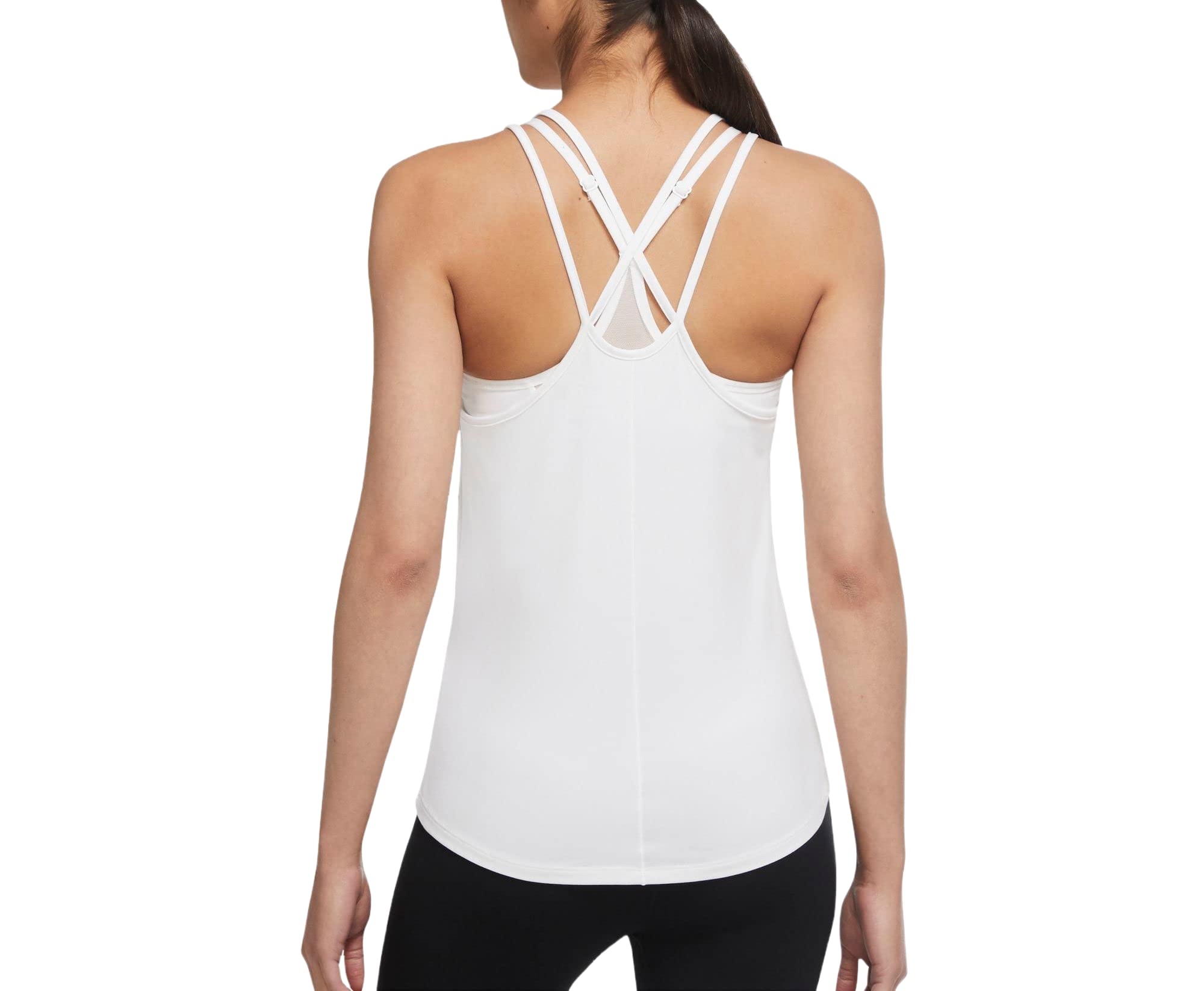 Nike Women's Dri-FIT One Luxe Slim Fit Strappy Tank Top (White) Size XL