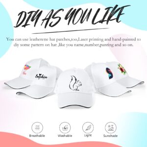 Didaey 50 Pcs Blank Trucker Hats Bulk Unisex Sublimation Hat Baseball Cap Trucker Cap with Adjustable Snapback for Men Women (White)