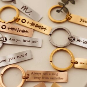 Personalized Music Code Keychain | Custom Song Code Gift | Personalized Keyring |Girlfriend Birthday Gift |Anniversary Song Code Keychain