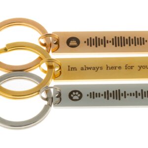 Personalized Music Code Keychain | Custom Song Code Gift | Personalized Keyring |Girlfriend Birthday Gift |Anniversary Song Code Keychain