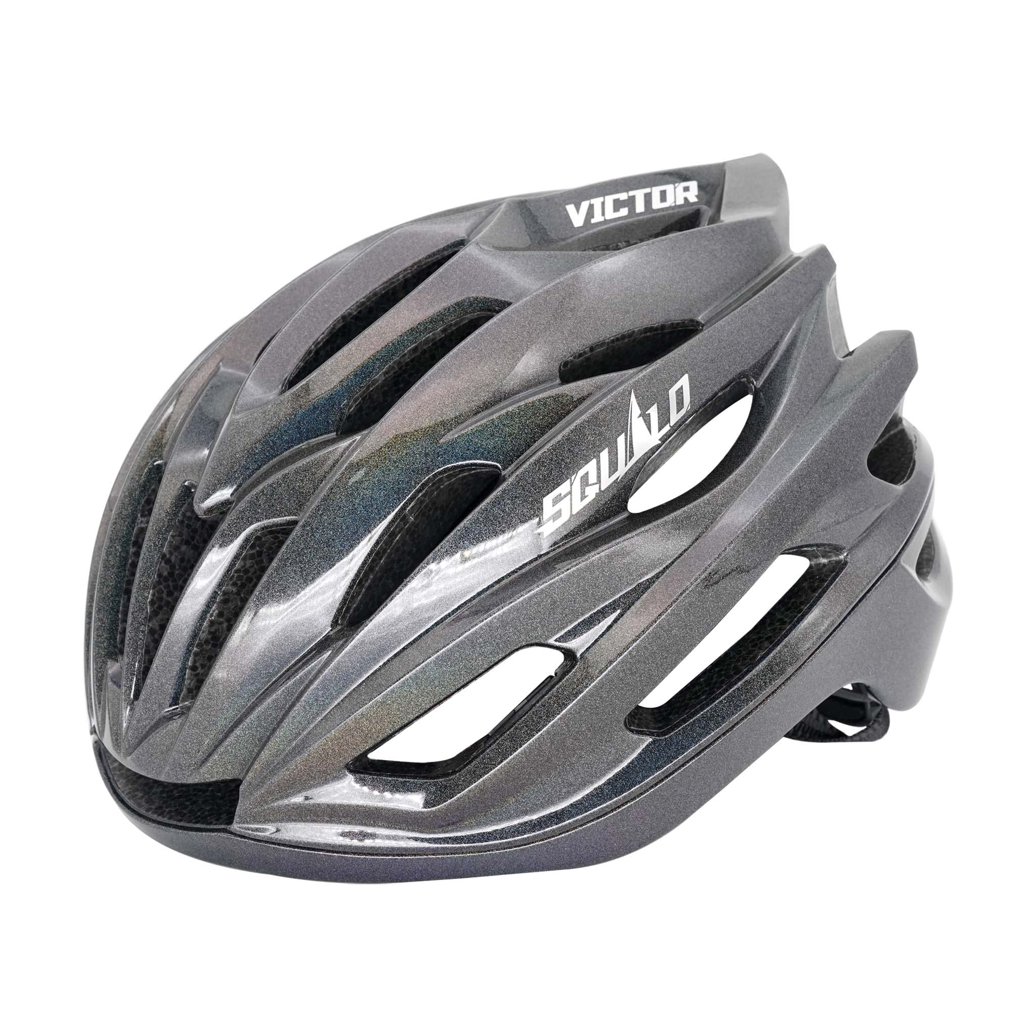 SQUALO Victor Bike Helmet for Men Women, Bicycle Helmet with Adjustment Dial Unisex Adults Cycling Helmet Lightweight Ventilated (Large (22.83-24.41 inches), Reflective Iridescent)