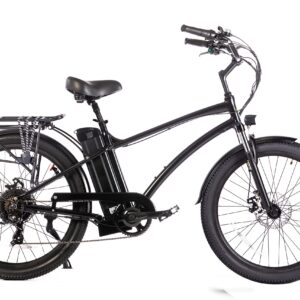 26" 48V 500W 13Ah Step-Thru/Step-Over Beach Cruiser Electric Bicycle City E-Bike Mountain Bike (Fit 5Ft 3in to 6Ft 8in) (Step Over Black)