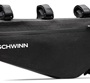 Schwinn Explore Bike Bag, 1.2 Liter Cycling Frame Pouch, Tool Free Attachment, Waterproof, Bicycle Storage Accessories