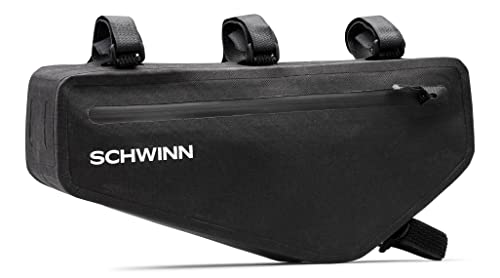 Schwinn Explore Bike Bag, 1.2 Liter Cycling Frame Pouch, Tool Free Attachment, Waterproof, Bicycle Storage Accessories