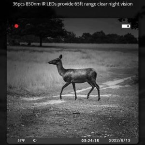 usogood Trail Camera 36MP 4K 30fps Game Camera with Night Vision Motion Activated IP66 Waterproof, 65ft 120° Wide Angle Detection Hunting Camera, for Outdoor Garden Backyard Wildlife Monitoring