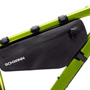 Schwinn Explore Bike Bag, 1.2 Liter Cycling Frame Pouch, Tool Free Attachment, Waterproof, Bicycle Storage Accessories