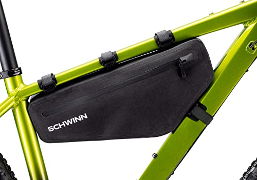 Schwinn Explore Bike Bag, 1.2 Liter Cycling Frame Pouch, Tool Free Attachment, Waterproof, Bicycle Storage Accessories