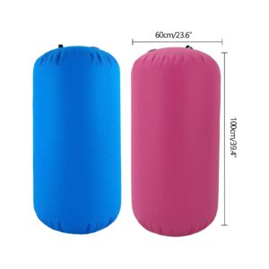 100x60 cm Air Roller/Blue/Pink Tumbling Gymnastics Mat Inflatable Gym Tumble Mats for Home Use/Yoga/Training/Cheerleading/Water Fun with Electric Pump