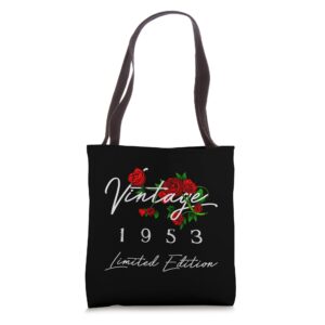 71 year old gifts vintage 1953 71th men women 71th birthday tote bag