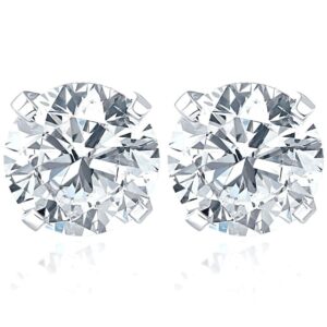 1 1/4Carat (ctw) Diamond Studs in 14k White or Yellow Gold Lab Grown