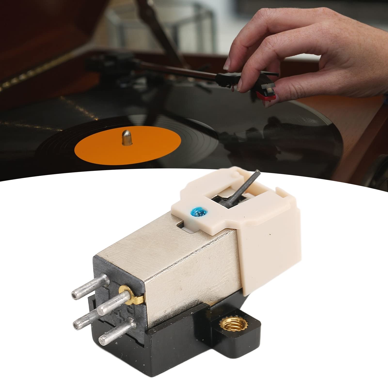 Record Player Needle,High Magnetic Cartridge Replacement,Stereo Record Player Needle, Magnetic Head for Turntable Record Player Cartridge