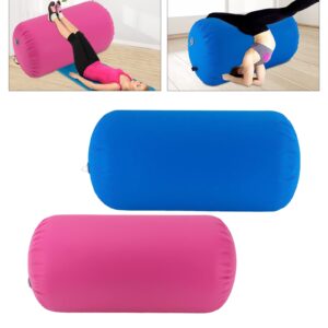 100x60 cm Air Roller/Blue/Pink Tumbling Gymnastics Mat Inflatable Gym Tumble Mats for Home Use/Yoga/Training/Cheerleading/Water Fun with Electric Pump