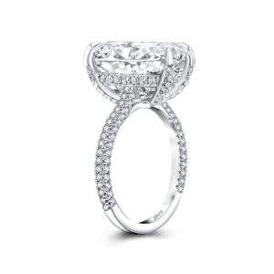 RODIFFY 7CT Elongated Cushion Cut Promise Ring,Simulated Diamond 925 Silver Engagement Ring(8)