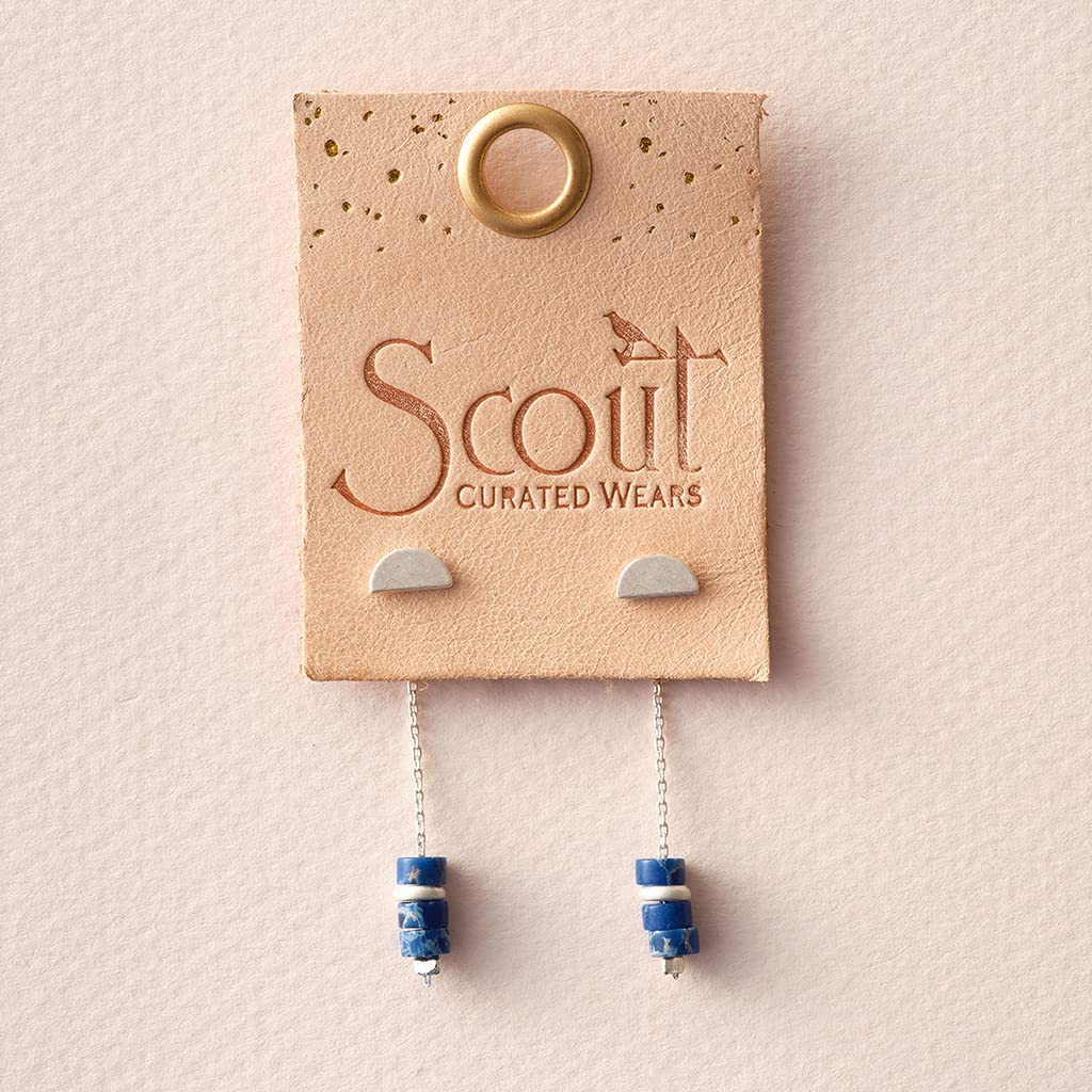 Scout Curated Wears - Stone Meteor Thread/Jacket Earring - Rose Quartz/Silver