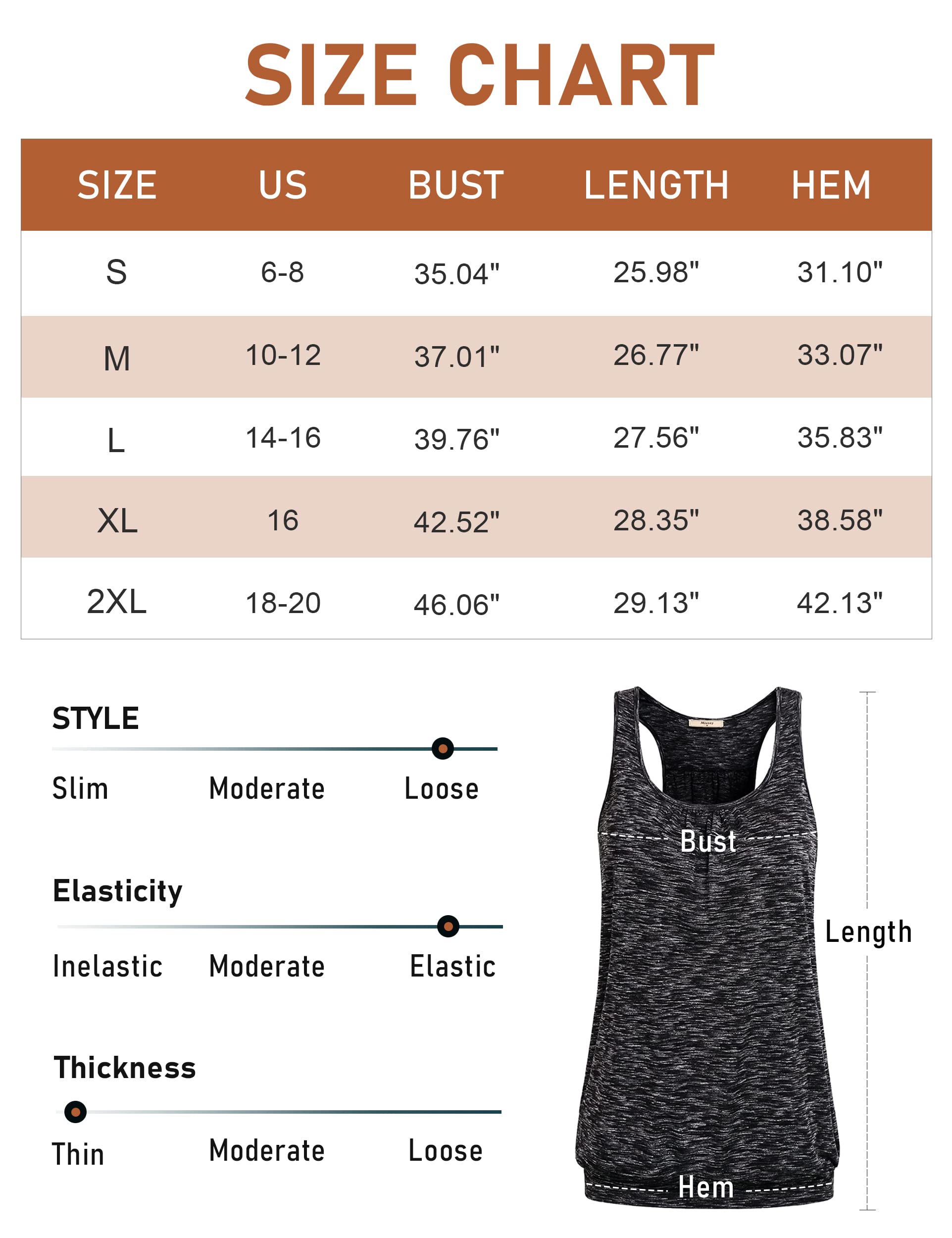 Miusey Shirts to Hide Belly Fat Women Womens Tank Tops Loose Fit Racerback Yoga Tops Workout Tunic Tops Zumba Clothes White Flower Large