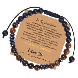 to my grandson bracelets morse code bracelets adjustable teen bracelets birthday gift for grandson morse code with the people closest to you