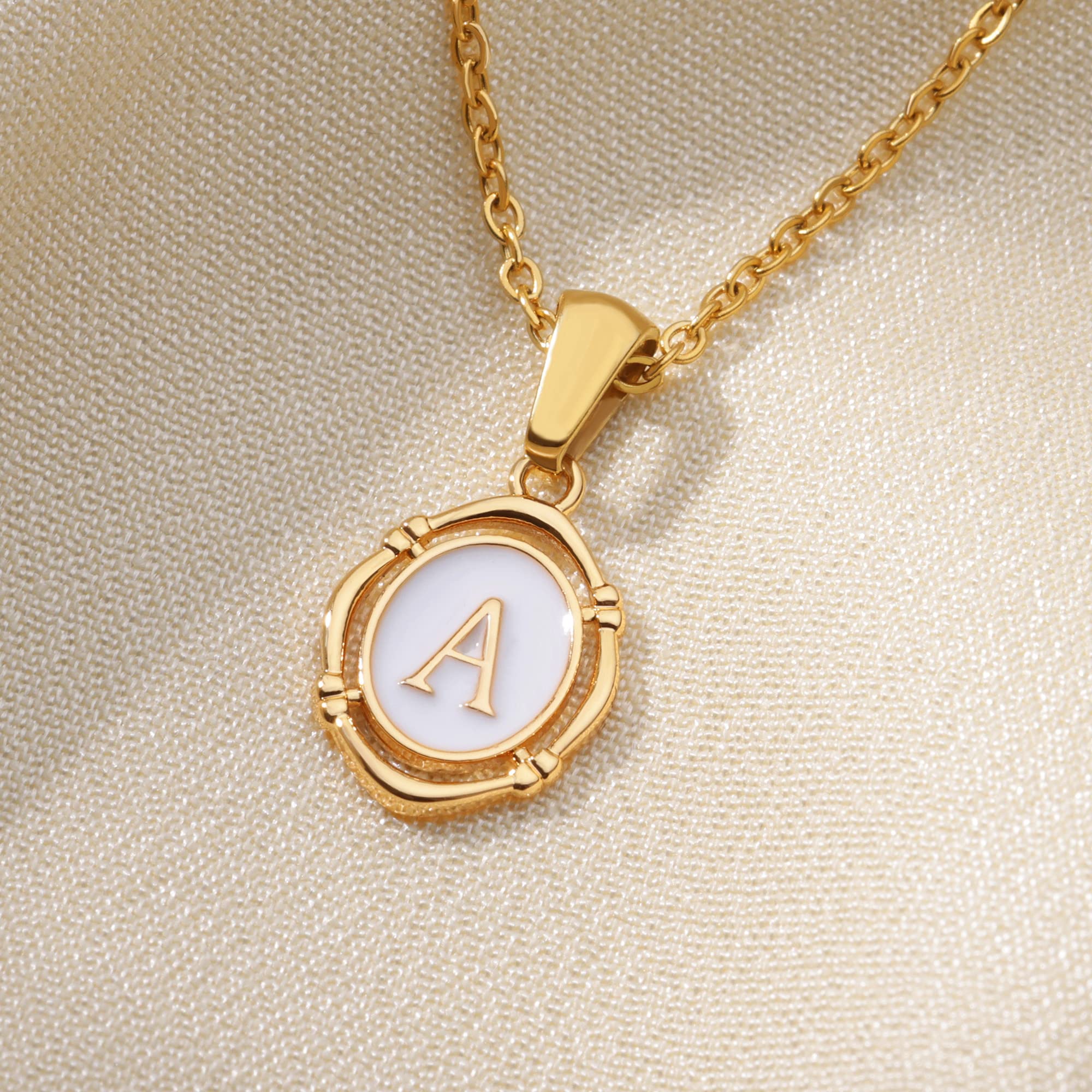 TSDGB Gold Initial Necklaces for Women, 18k Gold Plated Dainty Initial Necklace Personalized Gold Choker Charm Letter Pendant Necklaces Gold Jewelry for Women Girls