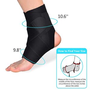 AYNEFY Ankle Support Brace, Tendon Support Sleeve Adjustable Wrap for Plantar Compression Strap Acute Injury Rehabilitation Effective Relief Chronic Discomfort Arthritis