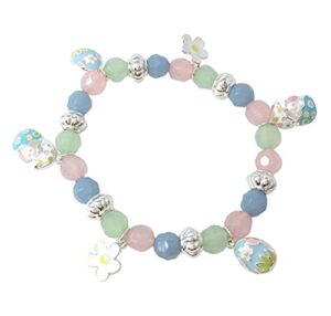 fashion jewelry ~ easter theme multi charm beaded stretch bracelet for women casual