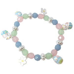 Fashion Jewelry ~ Easter Theme Multi Charm Beaded Stretch Bracelet for Women Casual