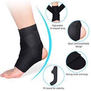 AYNEFY Ankle Support Brace, Tendon Support Sleeve Adjustable Wrap for Plantar Compression Strap Acute Injury Rehabilitation Effective Relief Chronic Discomfort Arthritis