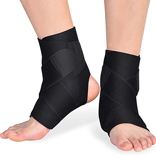 AYNEFY Ankle Support Brace, Tendon Support Sleeve Adjustable Wrap for Plantar Compression Strap Acute Injury Rehabilitation Effective Relief Chronic Discomfort Arthritis