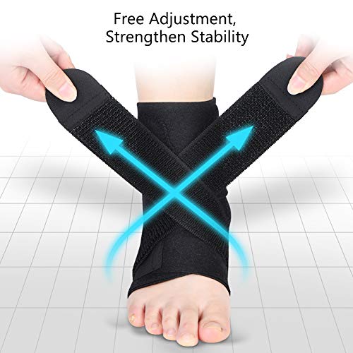 AYNEFY Ankle Support Brace, Tendon Support Sleeve Adjustable Wrap for Plantar Compression Strap Acute Injury Rehabilitation Effective Relief Chronic Discomfort Arthritis