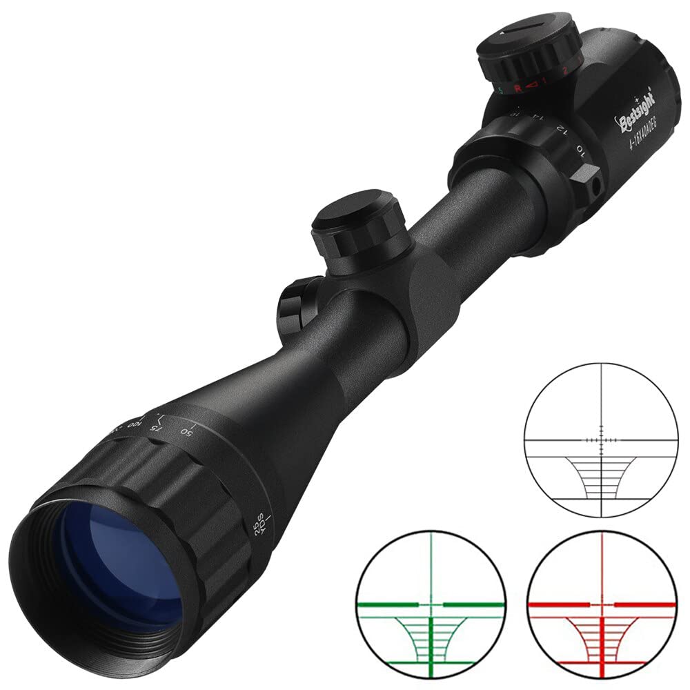 BESTSIGHT 4-16X40 Rifle Scope for Hunting,Red and Green Illuminated,SFP 4-16X Gun Scope with 20mm Mount for Long Range Shooting