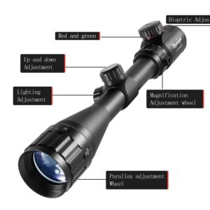 BESTSIGHT 4-16X40 Rifle Scope for Hunting,Red and Green Illuminated,SFP 4-16X Gun Scope with 20mm Mount for Long Range Shooting