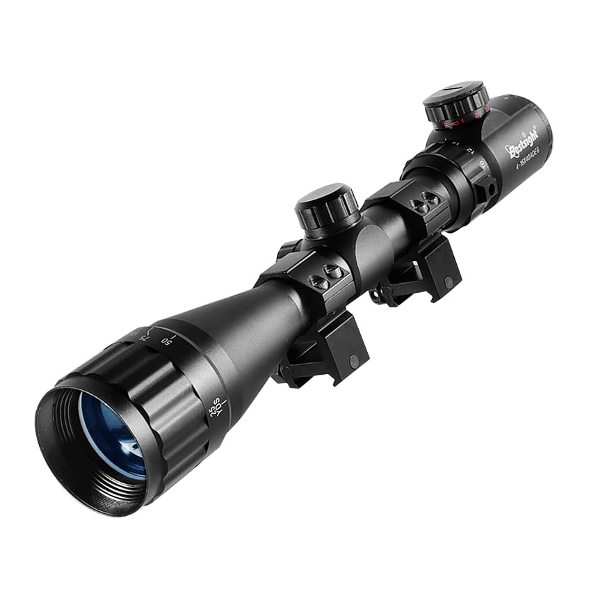 BESTSIGHT 4-16X40 Rifle Scope for Hunting,Red and Green Illuminated,SFP 4-16X Gun Scope with 20mm Mount for Long Range Shooting