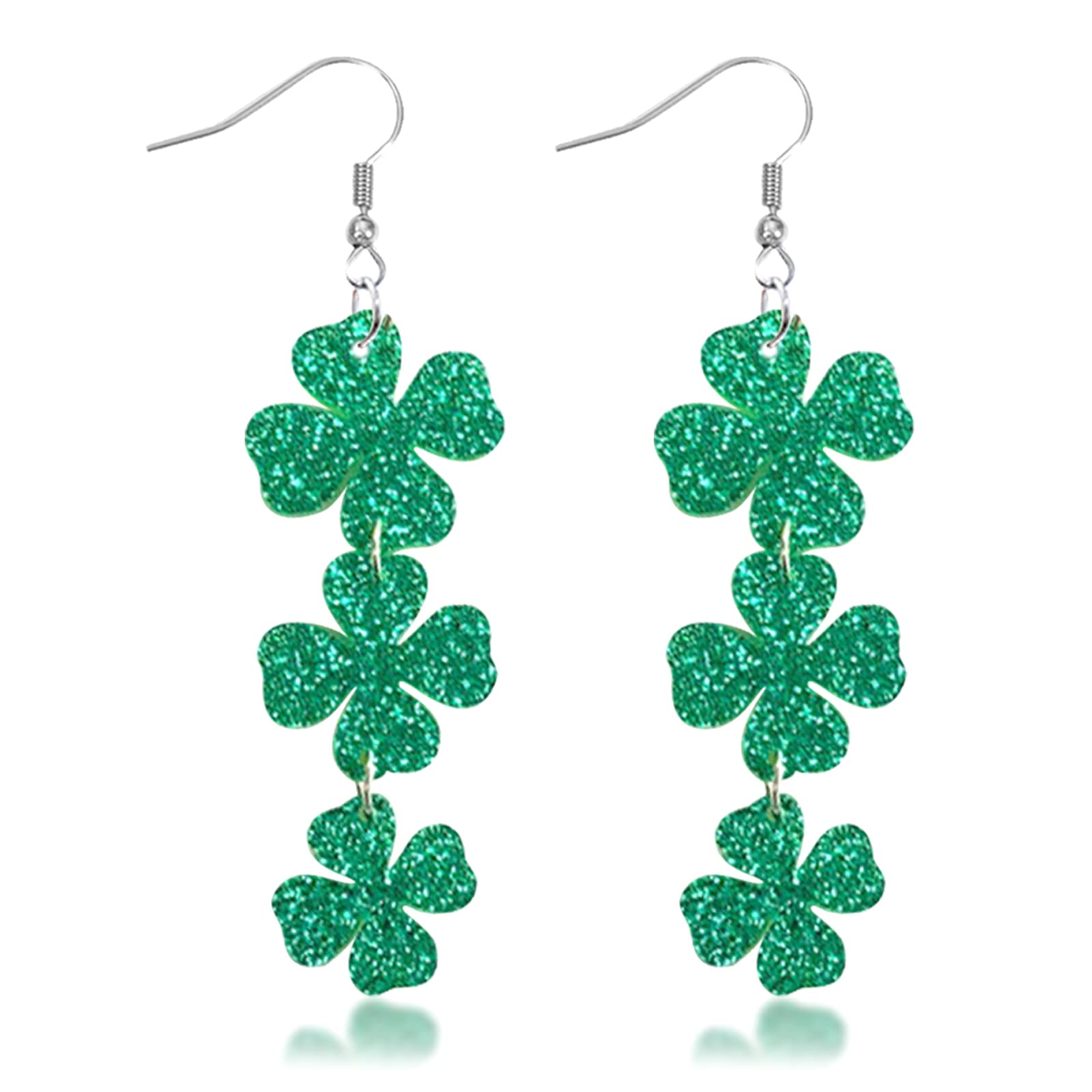 St.Patrick's Day Earrings Shamrock Earrings for Women Good Luck Charm Leaf Dangle Earrings for Womens Green Hat Drop Friendship Earrings Earrings Jewelry Gift