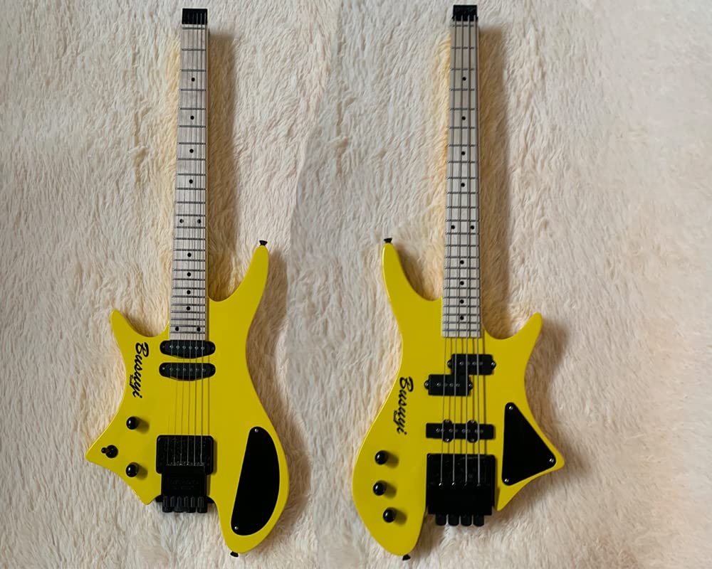 4 String Bass/ 6 String Lead Headless Tremolo Busuyi Guitar Lefty