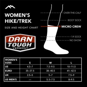 Darn Tough Women's Critter Club Micro Crew Lightweight with Cushion Sock (Style 5001) - Vapor, Medium