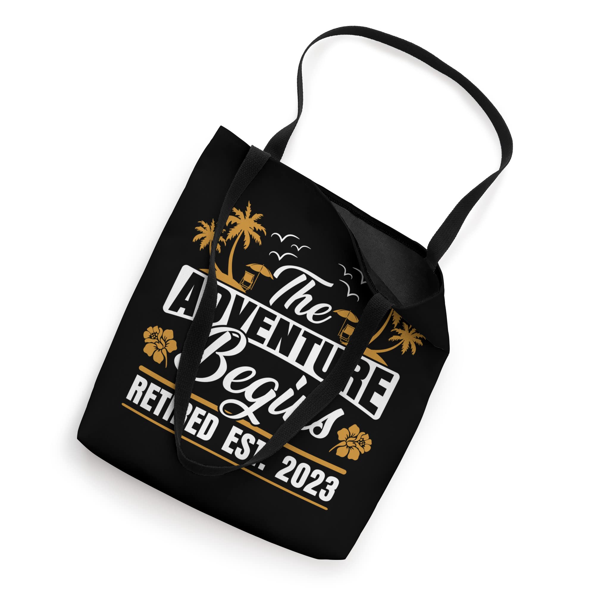 Retired Est 2023 Retirement Party The Adventure Begins Beach Tote Bag