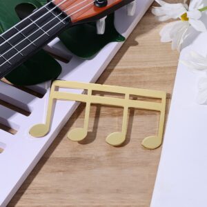 Metal Music Book Clip, Gold Music Stand Clips Sheet Music Clips Page Holder for Reading, Guitar, Violin, Keyboard, Piano Books, Outdoor Playing