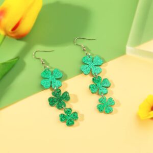 St.Patrick's Day Earrings Shamrock Earrings for Women Good Luck Charm Leaf Dangle Earrings for Womens Green Hat Drop Friendship Earrings Earrings Jewelry Gift