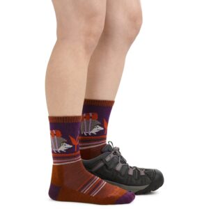 Darn Tough Women's Critter Club Micro Crew Lightweight with Cushion Sock (Style 5001) - Vapor, Medium