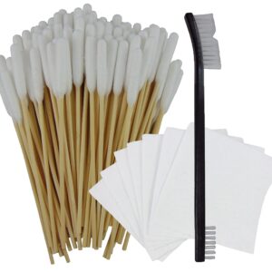 Type-III Shotgun Cleaning Kit w/ 100pc Cylinder Tipped Swabs, 50 Gun Cleaning Patches and a Double Sided Nylon Brush