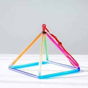 Yoga Bowl Crystal Singing Bowl Triangle Crystal Singing Pyramid One 6 inch with Free Suede Striker