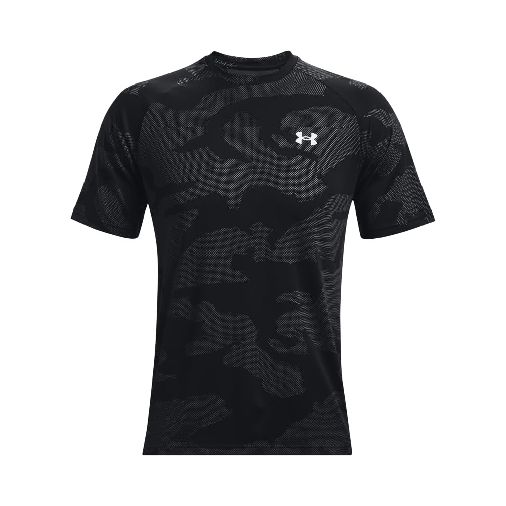 Under Armour Men's Velocity Jacquard Loose Fit Short Sleeve Athletic Shirt (Grey, X-Large)