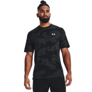 Under Armour Men's Velocity Jacquard Loose Fit Short Sleeve Athletic Shirt (Grey, X-Large)