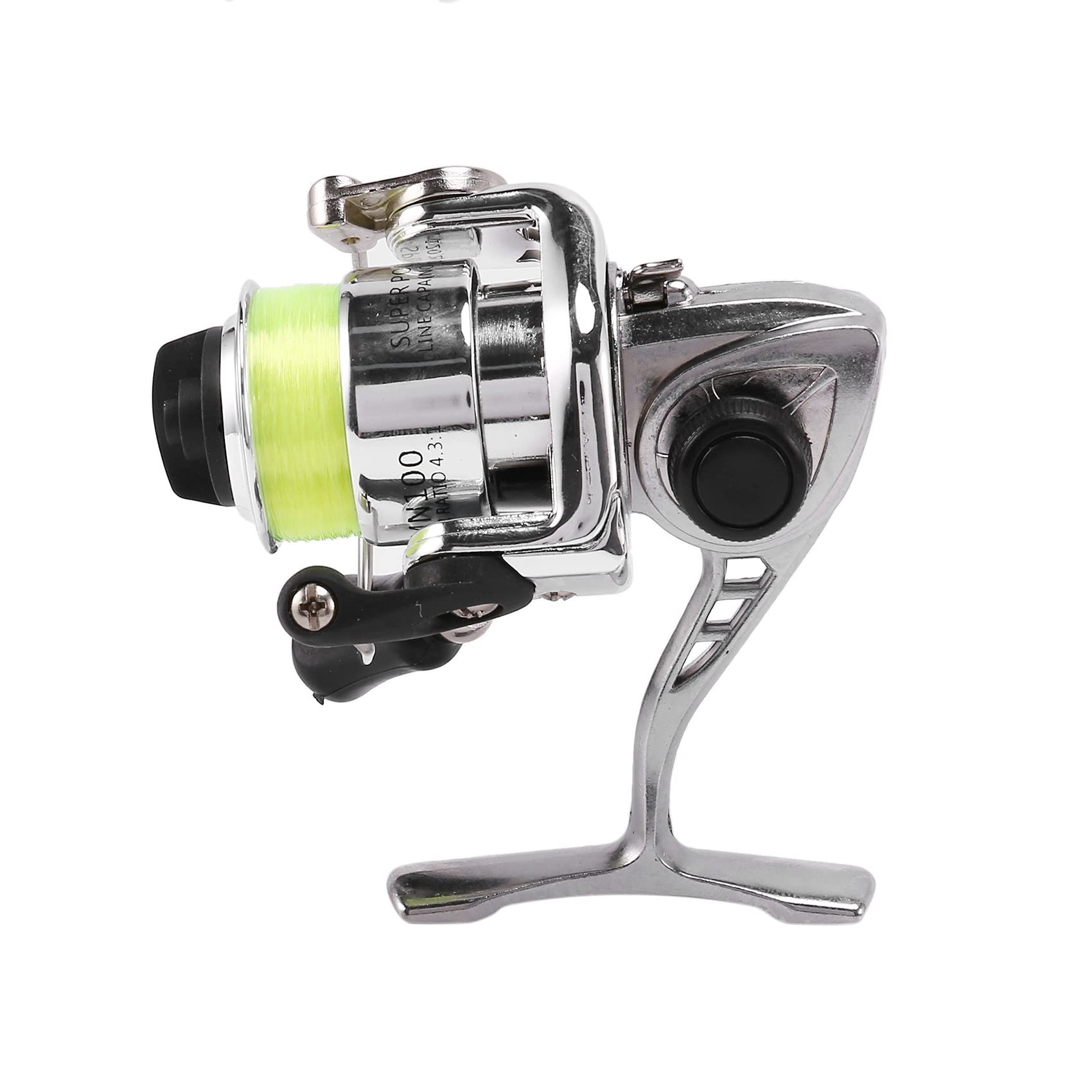 REHOC Mini 100 Pocket Fishing Reel Fishing Tackle Small Reel 4.3:1 Metal Wheel Small Reel