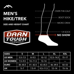 Darn Tough Men's Light Hiker No Show Lightweight with Cushion Hiking Sock (Style 1990) - Cascade, X-Large