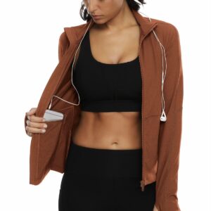 VUTRU Women's Workout Yoga Jacket Full Zip Running Track Jacket