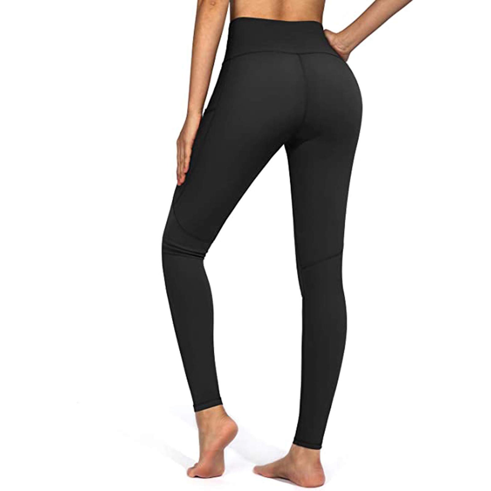 MRAFDGFB Sleep Slimmers Compression Leggings Plus Size Workout Control Pants Straight Leg Yoga Pants for Women (G-Black, XL)